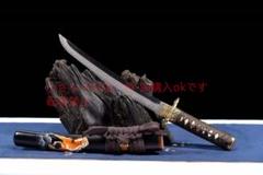 御魂武士刀  古兵器 武具 刀装具 日本刀 模造刀 居合刀 ウズ鋼焼刃武士刀『夜蒼魂』 古兵器 武具 刀装具 日本刀 模造刀