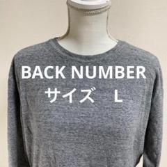 BACK NUMBER L グレー 長袖 ニットトップス ニット(0497)