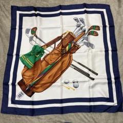 値下げ　新品　レア　DAKS 大判スカーフ　エンブレム　イタリア製 値下げ新品レアDAKS 大判スカーフエンブレムイタリア製