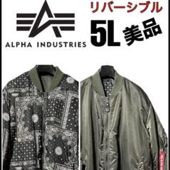 アルファインダストリーズ リバーシブル 無地×ペイズリー　5L 大きいサイズ