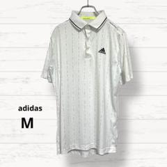 2609【アディダス】半袖 ロゴ入り スポーツウェア ポロシャツ風 M