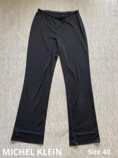 パンツ 2000s michel klein press flare pant 千鳥柄セミワイドパンツ/洗える(フルレングスパンツ) | MK