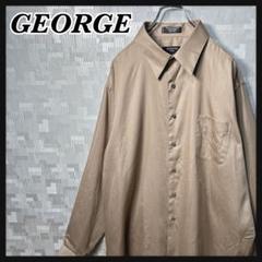 GEORGE ジョージ ライトブラウン 長袖 シャツ メンズ USサイズ XL