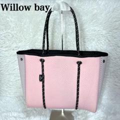 Willow bay ウィローベイ トートバッグ　ピンク A4サイズ収納可能 Willow bay ウィローベイ トートバッグピンク A4サイズ収納可能