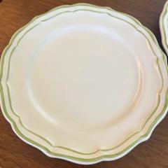 美品 ジアン あざみ柄 スーププレート A レッド フランス