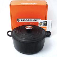 LE CREUSET - 新品 ル・クルーゼ ココットロンド 24㎝ ブラック シグニチャー ココット・ロンド 24cm マットブラック (ブラック