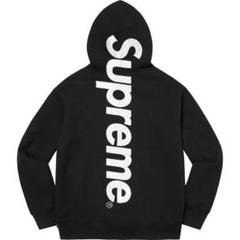 M Satin Applique Hooded Sweatshirt Blackのサムネイル