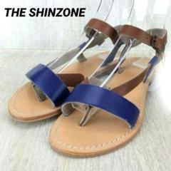 SHINZONE シンゾーン レザー アンクルストラップ フラット サンダル