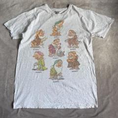 90s ディズニーワールド 白雪姫 7人の小人 ワンサイズ グレー 両面プリント