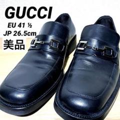 【GUCCI】ホースビットレザーローファー (ブラック)26.5
