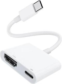 USB Type-C HDMI変換アダプタ 2in1 4K@30Hz 映像出力