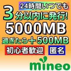 【3分以内に迅速対応】mineo マイネオ パケットギフト 5000MB