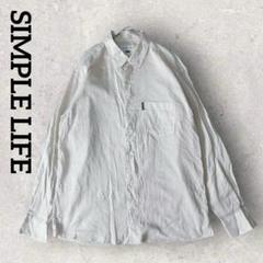 SIMPLE LIFE チェック柄 コットン シャツ 長袖（L）メンズ コットン