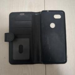 ブラック 手帳型ケース カードポケット付き pixel3a
