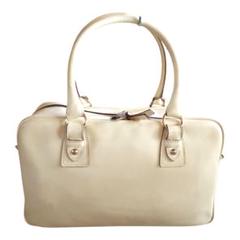 【良品】MaxMara ハンドバッグ ミニボストンバッグ ターンロック ホワイト 良品】MaxMara ハンドバッグ ミニボストンバッグ ターンロック