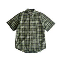 【希少】00s 初期 エディーバウアー 半袖チェックシャツ 短丈ボックス L相当