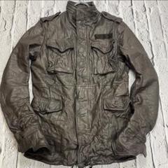 WJK フランス製 高級ラムレザー ミリタリージャケット M65