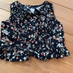 Kids Boutique フラワープリント ノースリーブシャツ 100