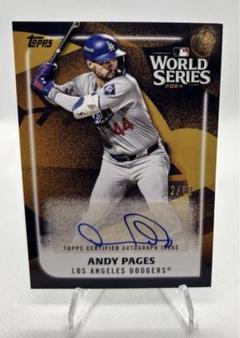 2025 Topps ワールドチャンピオン アンディパヘス 直筆サイン入りカード