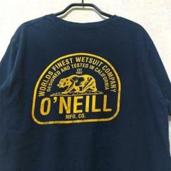 O'NEILL Tシャツ ネイビー 熊プリント サーフ カリフォルニア US M