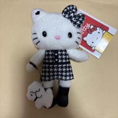 【即日発送】キティ展　マスコット　千鳥 ハローキティ展 マスコットホルダー 千鳥格子 ぬいぐるみ - メルカリ