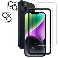 【2+2枚セット】 iphone14 Plus 用 ガラスフィルム 強化ガラス
