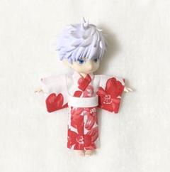 【オビツ11(ねんどろいどサイズへ変更可能】 着物白赤花