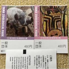 東京都立多摩動物公園一般団体入場券2枚