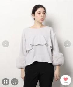 グレースコンチネンタル⭐︎ ファーカフス2WAYTOP⭐︎グレー⭐︎36 グレースコンチネンタル⭐︎ ファーカフス2WAYTOP⭐︎グレー⭐︎36