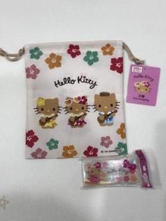 日焼けキティ　巾着　アクセサリーケース　DAISO ダイソー　ハローキティ