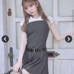 ミシェルマカロン サイドドロストワンピース グレー フリーサイズ 新品未使用 ミシェルマカロン 千鳥ニットワンピース XS｜Yahoo