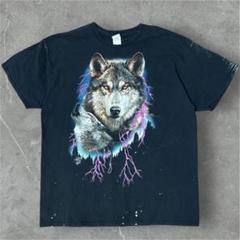 FRUITS OF THE LOOM 00s アニマルプリント 狼 ヴィンTee