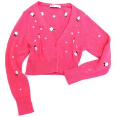 ZARA ショート丈カーディガン　ピンク　US : S サイズ 日本：M位