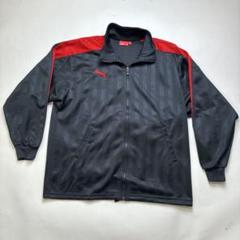 Puma サッカー　トラックジャケット　L 〜O 黒/赤　美品