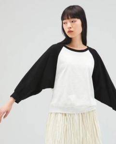 24年　完売品　ミズイロインド　バイカラー ラグラン プルオーバー