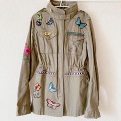 美品！デジグアルDesigual 花柄スエード調ジャケット 44