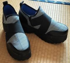 YOSUKE チェック柄 厚底スニーカー ヨースケ