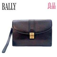バリー クラッチバッグ セカンドバッグ レザー 本革 ブラック系 黒系 金具