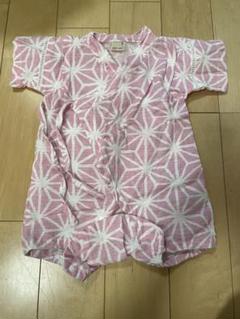 petit mainの甚平 ピンクと白 70cm