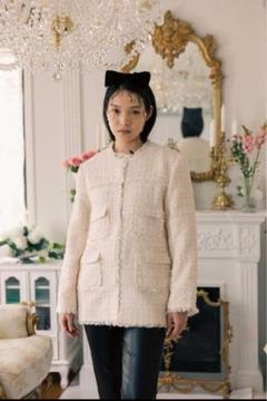Bibiy】 ELISE TWEED JACKET(WHITE)
