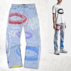 割引 グラフィックプリント MSFTSrep vintage加工 30 デニムパンツ パンツ