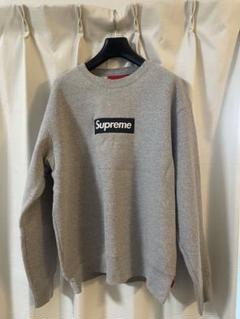 最安値　Supreme Box Logo Crewneck ヘザーグレー