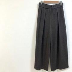 C2618 MOGA 2（M）ワイドパンツ　ストレッチ　鹿の子　ウエストゴム　茶