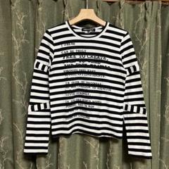 AD2023 コムデギャルソン ボーダー ロングスリーブTシャツ size:M コムデギャルソン プレイ(Play)ボーダー 長袖 Tシャツ ブルー