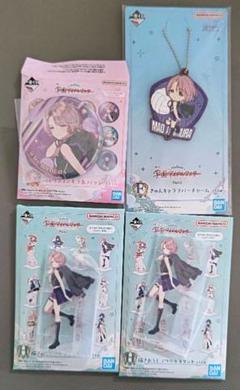 一番くじ 学園アイドルマスター 有村麻央 アクスタ×2,缶バッジ,チャーム