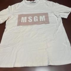 MSGM ホワイト Tシャツ ロゴプリント　Sサイズ