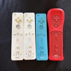 Wiiリモコン4個セット（ホワイト・ブルー・レッド）
