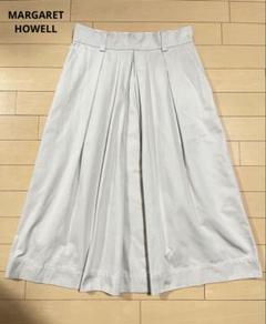 美品／MARGARET HOWELL　コットンツイルタックスカート　22SS