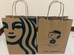 スターバックススヌーピー紙袋　15枚 Starbucks - 新品 スターバックス スヌーピー トートバッグ 紙袋