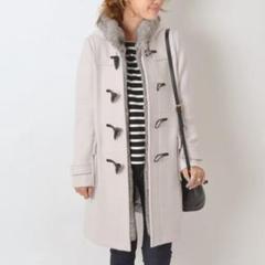 ✨美品✨　SHIPS ダッフルコート ベージュ ウール　Lサイズ SHIPS別注】INVERTERE: ウールヘリンボーン ロング ダッフル
